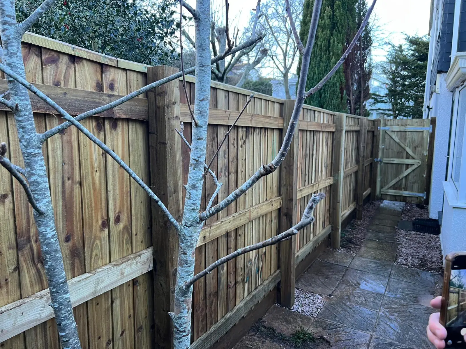 6ft timber gate with galvanised hinges in Starcross