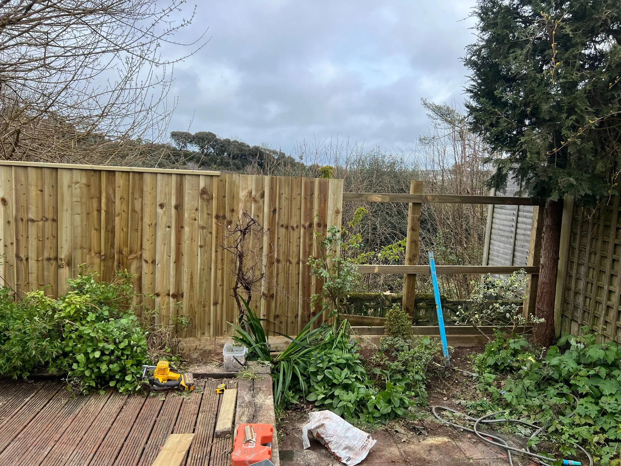 Failed fence requiring replacement in Torquay