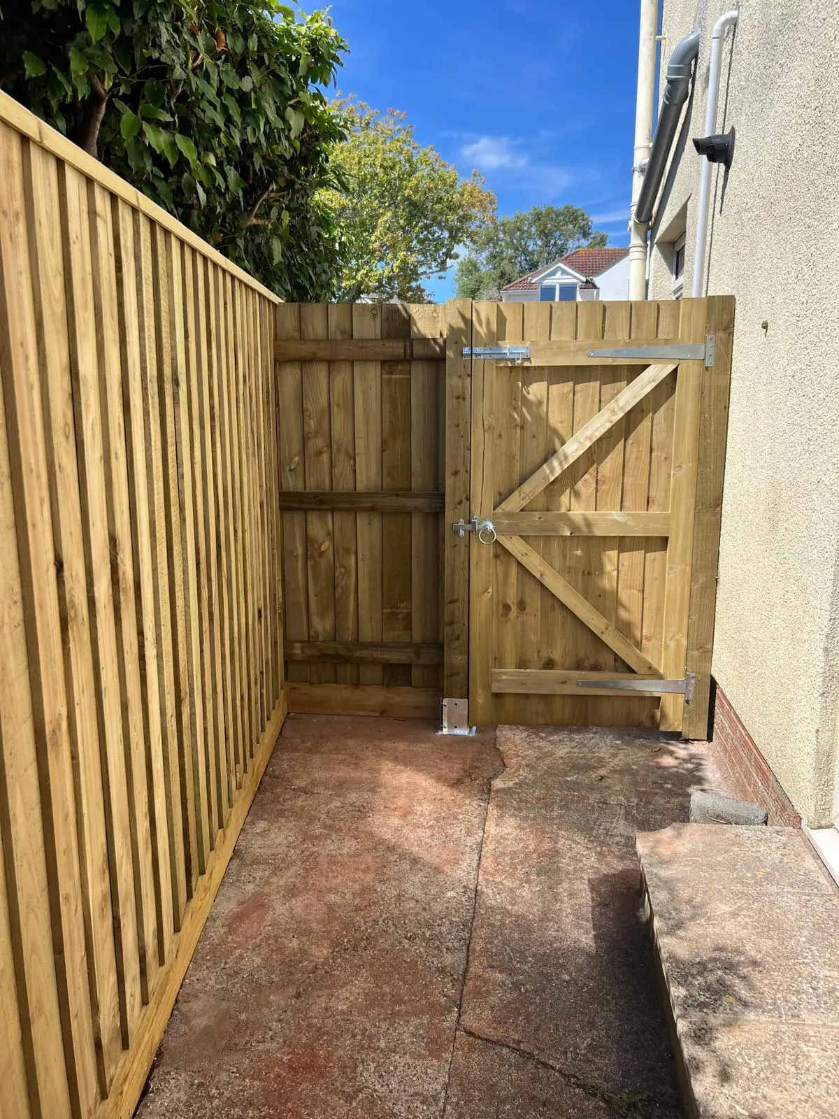 Fence installation showing posts and gravel boards in Torquay