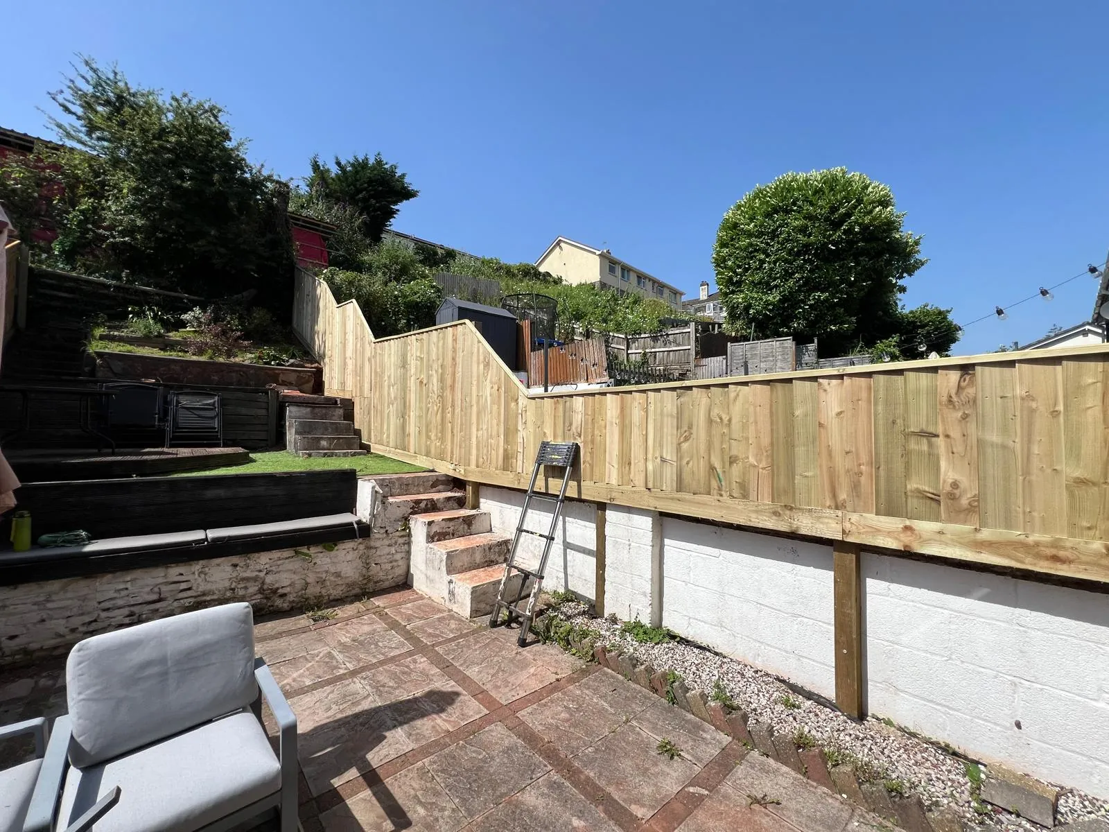 Closeboard fence installation in progress in Paignton